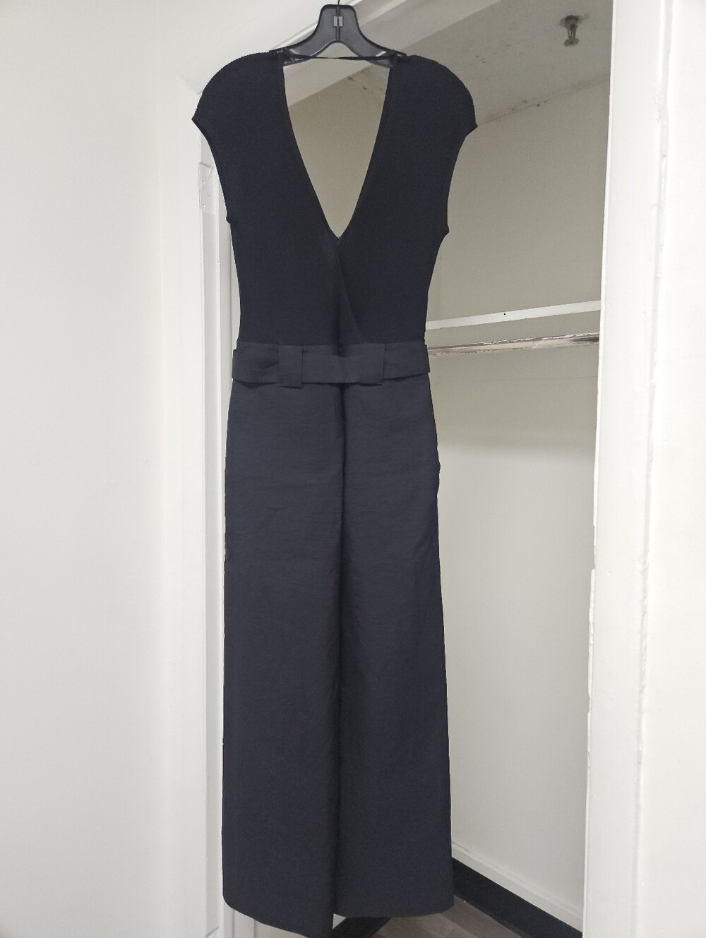 BRUNELLO CUCINELLI WIDE LEG BELTED JUMPSUIT BLACK